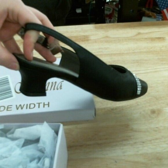 Enzo Romeo Antica02 Women's Wide Width Sling Back Low Heeled Pumps Sandals Shoes - Picture 4 of 5